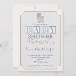 Vintage Kinderwagendusche oder Sprinkleranlage, Ju Einladung