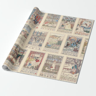 Vintage Kinderzimmer-Reime Geschenkpapier