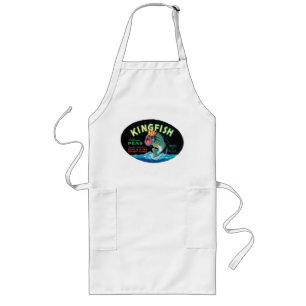 Vintage Kingfish Peas Label - Apron Lange Schürze