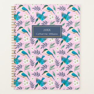 Vintage Kingfisher Birds Floral Rose Nom du Motif