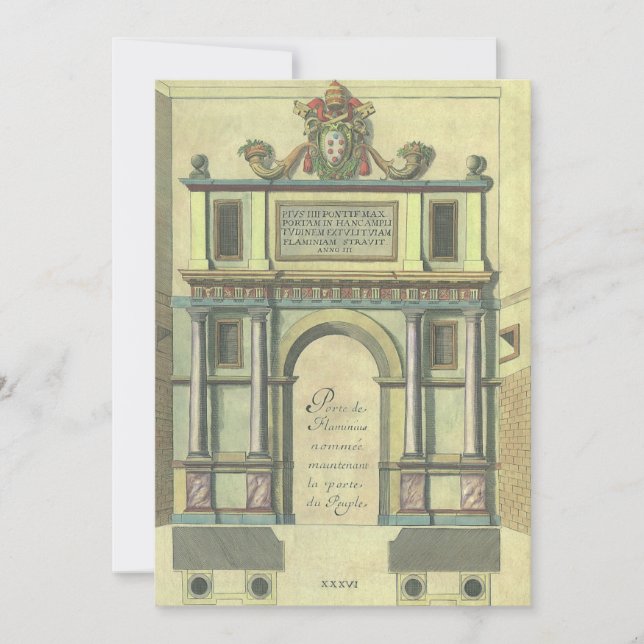 Vintage Kirchentür Eintritt Renaissance Architektu (Vorderseite)