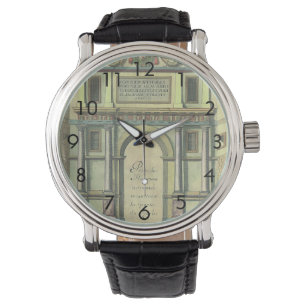 Vintage Kirchentür Eintritt Renaissance Architektu Armbanduhr