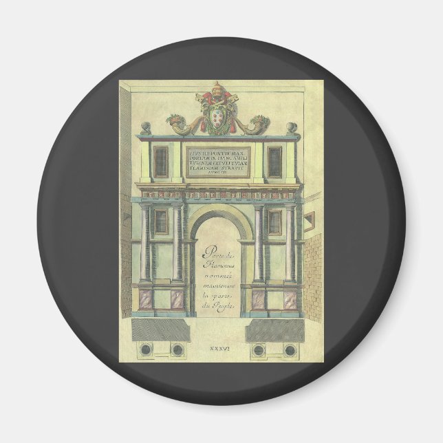 Vintage Kirchentür Eintritt Renaissance Architektu Magnet (Vorne)