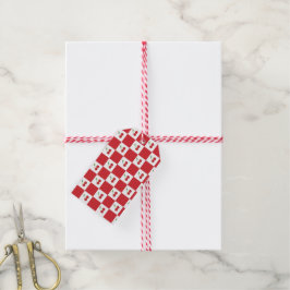 Vintage-Kirsch-Gingham: Coquette & Cottagecore Geschenkanhänger