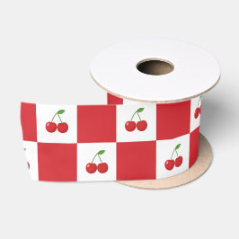 Vintage-Kirsch-Gingham: Coquette & Cottagecore Satinband