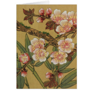 Vintage Kirschblüten Asiatische Japanische Blumen