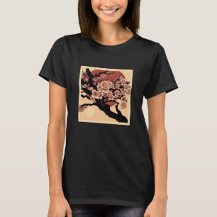 Vintage-Kirschblüten-Holzschnitt Japanische Graphi T-Shirt