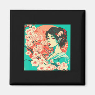 Vintage-Kirschblüten-Sakura-Japanische Kunst Anime Magnet