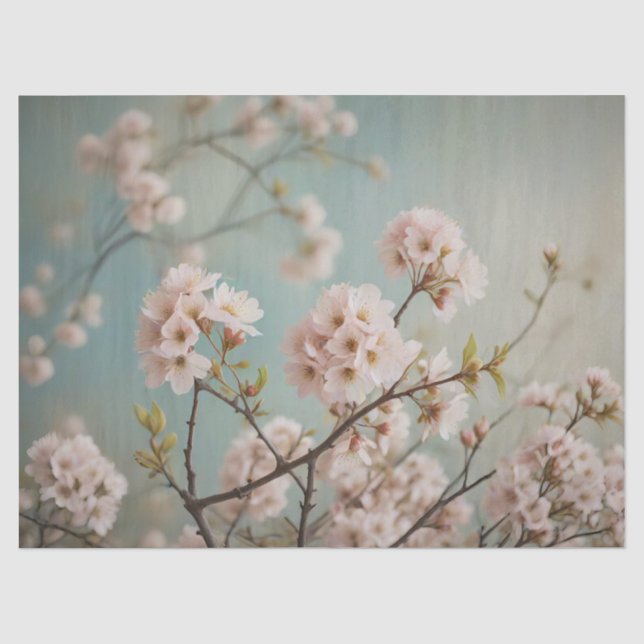 Vintage Kirschblüten Seidenpapier (Vorderseite)