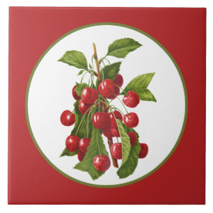 Vintage Kirschfrucht Fliese