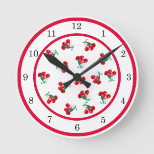 Vintage Kirschwand-Uhr Runde Wanduhr
