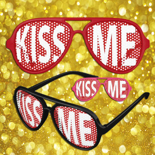 Vintage KISS ME Sonnenbrille / Fun Party Shades