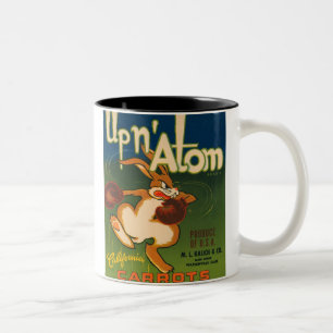 Vintage Kiste nach oben N Zweifarbige Tasse