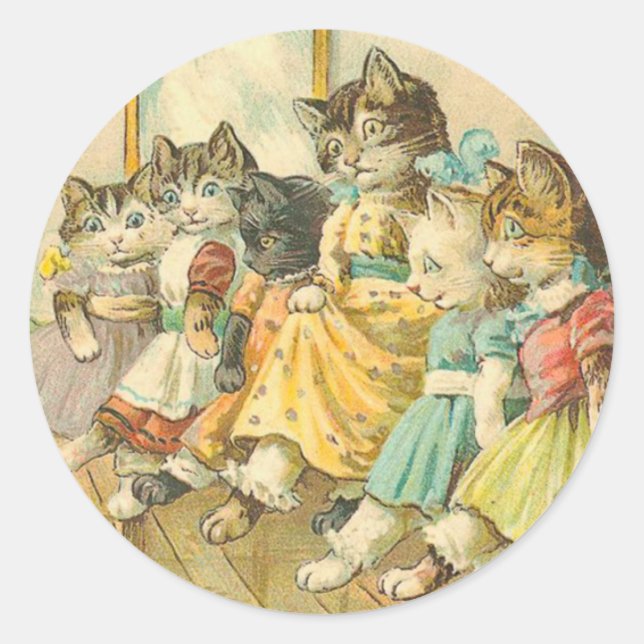 Vintage Kitten Stickers (Vorderseite)