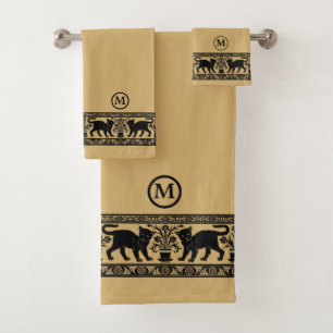 Vintage Kitty Chats & Fleurs Frieze Motif