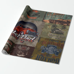 Vintage Klassik Car Graphic Geschenkpapier