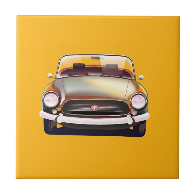 Vintage Klassiker Auto Fliese (Vorderseite)