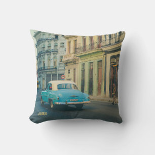 Vintage Klassiker Auto Havanna Kuba Straßenfotogra Kissen