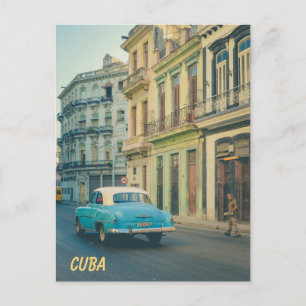 Vintage Klassiker Auto Havanna Kuba Straßenfotogra Postkarte