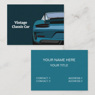 Vintage-Klassiker-Auto Visitenkarte