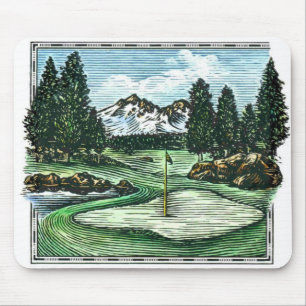 Vintage-Klassiker-Golfplatz-Mauspad Mousepad