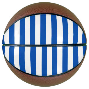 Vintage Klassisch Blau & Weiße Streifen Basketball