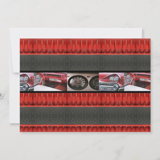 Vintage klassische Auto-Party Einladung (Vorderseite)