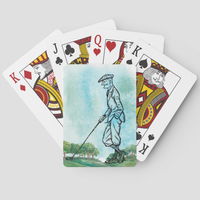 Vintage Klassische Golfspielkarten Spielkarten (Rückseite)