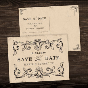 Vintage klassische Kunst Hochzeitspostkarte Postkarte
