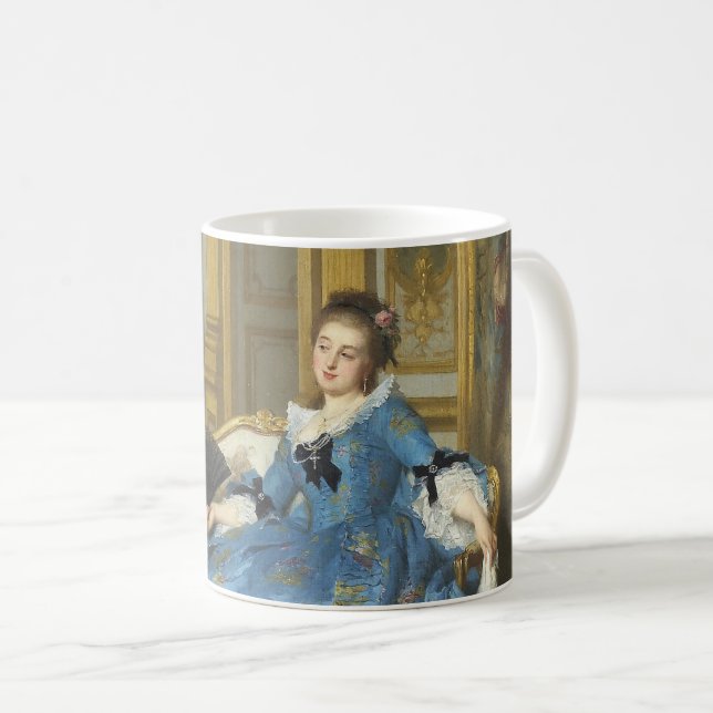 Vintage klassische Malerei mit Sassy Girl Kaffeetasse (VorderseiteRechts)