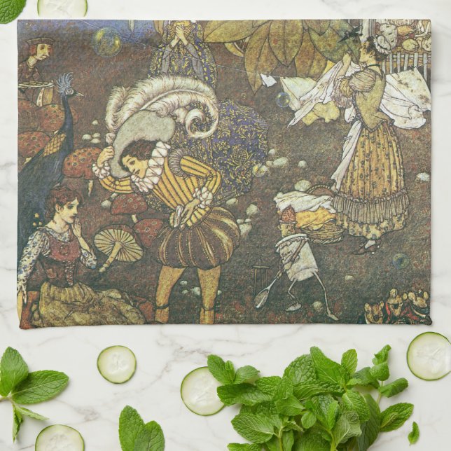 Vintage klassische Storybook-Charaktere, Edmund Du Geschirrtuch (Gefaltet)