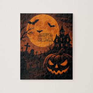 Vintage, klassischer Frohes Halloween-Kürbis