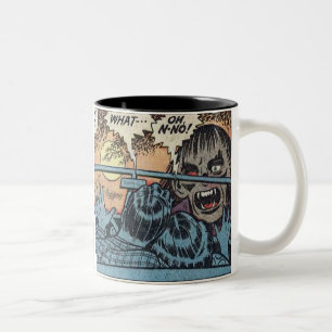 Vintage klassischer Horror-Comic Zweifarbige Tasse