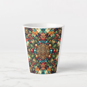 Vintage/klassisches farbenfrohes Weihnachten Milchtasse