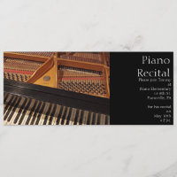 Vintage Klavier-Einladung