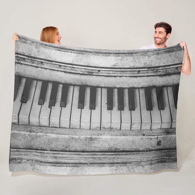 Vintage Klavier-Instrument-Fleece-Decke Fleecedecke (Beispiel)
