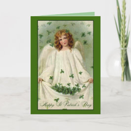 Vintage Kleeblatt-Engels-St Patrick Tageskarte Karte