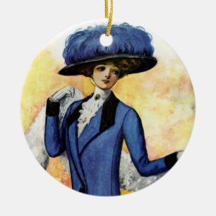 Vintage Kleiderschmuck Keramikornament