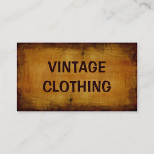 Vintage-Kleidungsgeschäftskarte Visitenkarte
