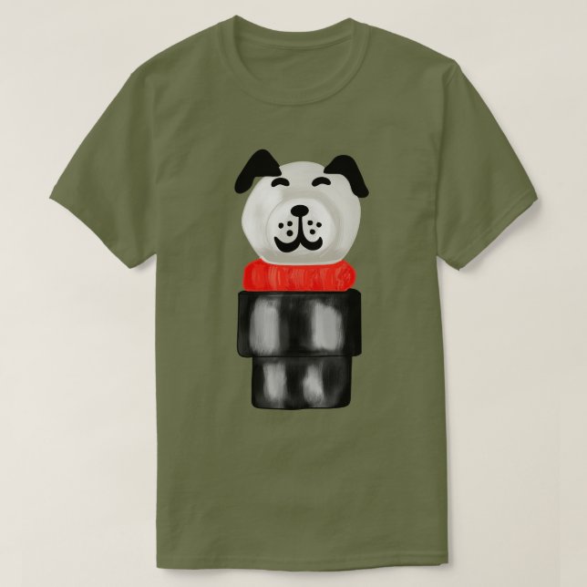 Vintage kleine Leute gestrichen Welpe T-Shirt (Design vorne)