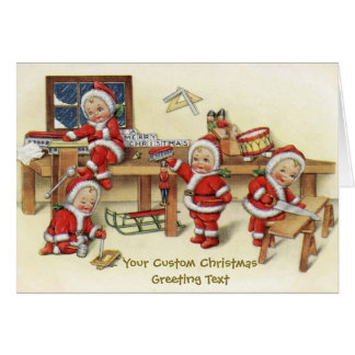 Vintage kleine Santa Illustration