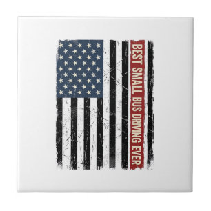 Vintage Kleines Busfahrer-Flag-Shirt-Design_1 Fliese