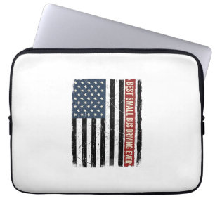 Vintage Kleines Busfahrer-Flag-Shirt Design_1 Laptopschutzhülle