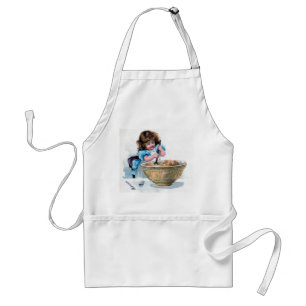 Vintage kleines Mädchen-Backen-Schürze Schürze
