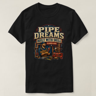Vintage Klempner-Installationsarbeit Fachhandwerk T-Shirt