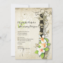 Vintage Klempnerei und Efeu-Hochzeit in Beige Einladung