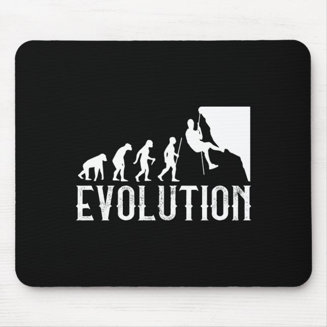 Vintage-Kletterer-Evolution - lustige Felswand Mousepad (Vorne)