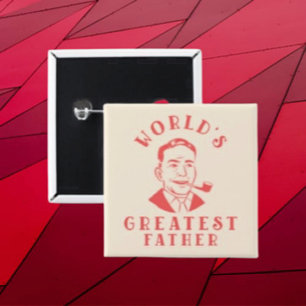 Vintage-Knopf „Bester Vater der Welt“ Button
