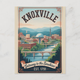 Vintage Knoxville Tennessee Retro-Reise Feiertagspostkarte