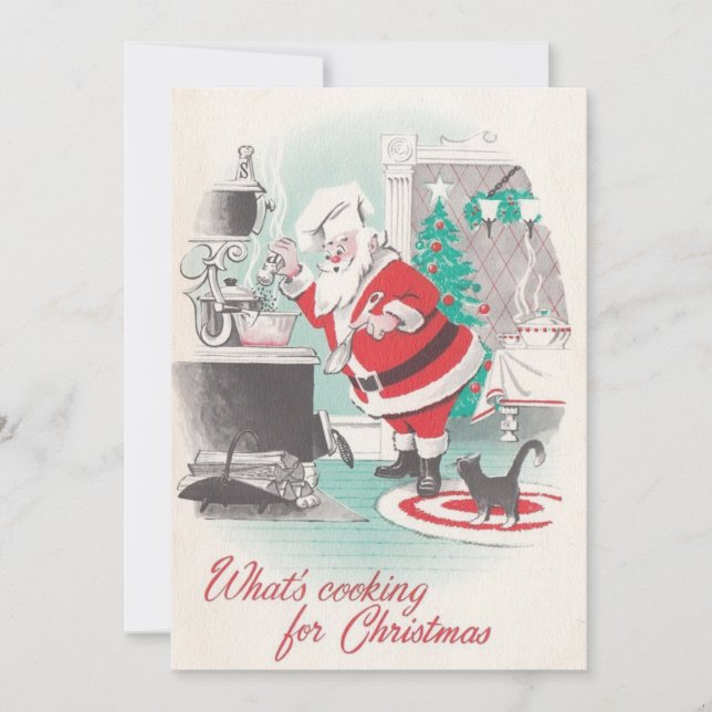 Vintage Kochkünste für Weihnachten (Vorderseite)